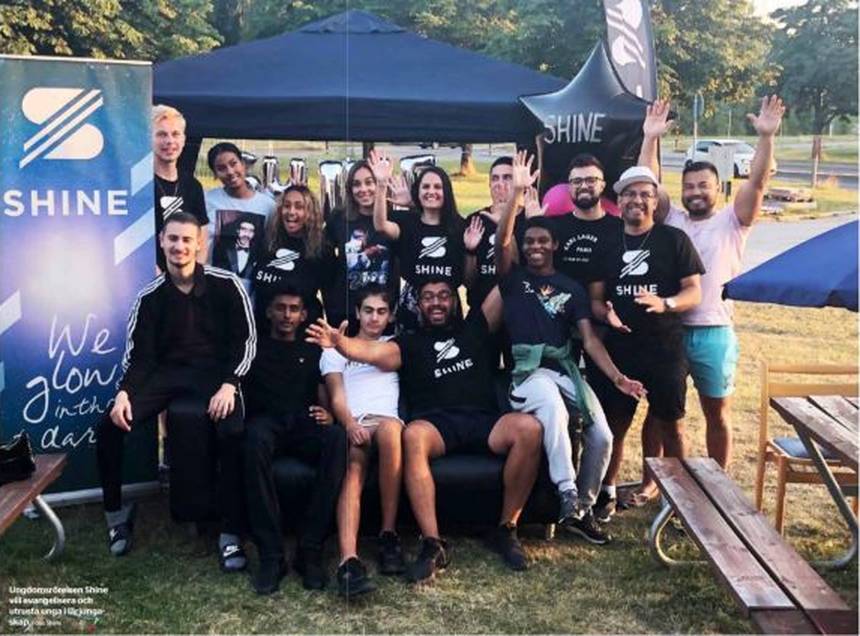 Young people and leaders together at a SHINE event